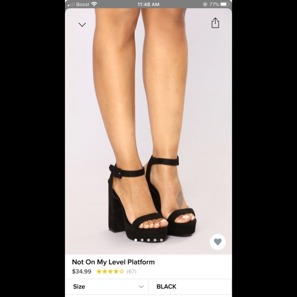 Fashion Nova block platform heels